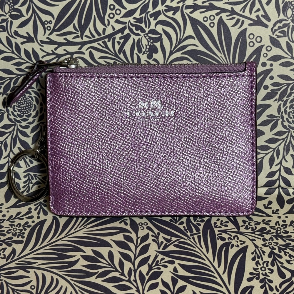 Coach Metallic Purple Wristlet